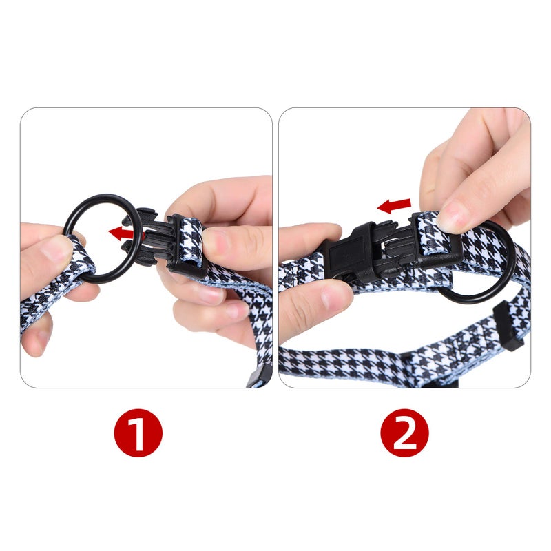 Mile High Life Nylon Puppy Dog Collar Nylon w Cute Patterns Lightweight Girl Boy Collar for Small/Medium/Large Dogs (Blue Bone, Medium Neck 13"-17") - Image 5